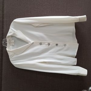 Max Studio, Long-sleeve, Cream Blouse, Size Small